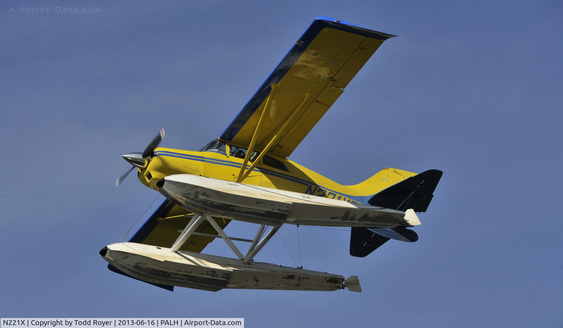 N221X, 1977 Maule M-5-235C Lunar Rocket C/N 7139C, Departing Lake Hood