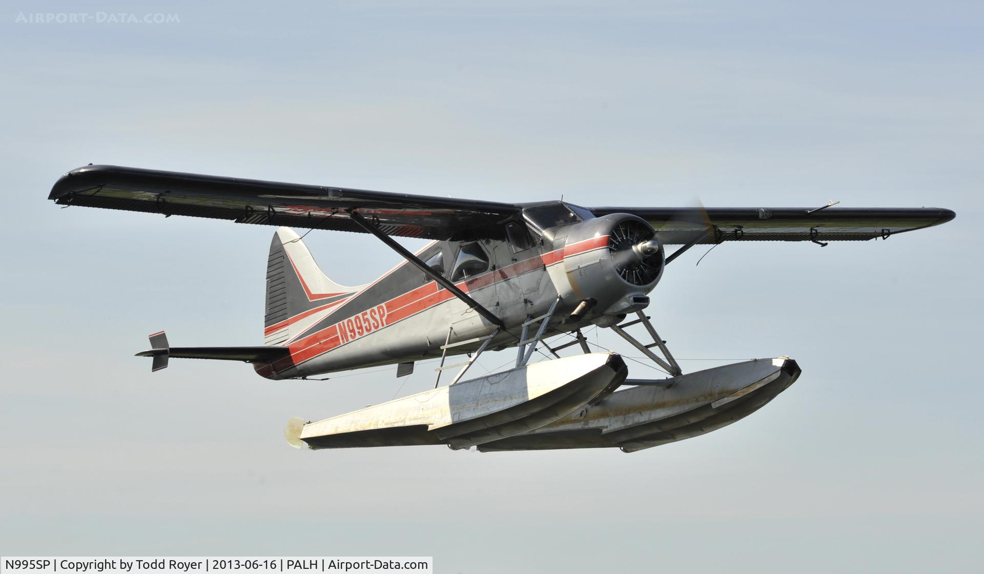 N995SP, 1956 De Havilland Canada DHC-2 MK. I(L20A) C/N 995, Departing Lake Hood
