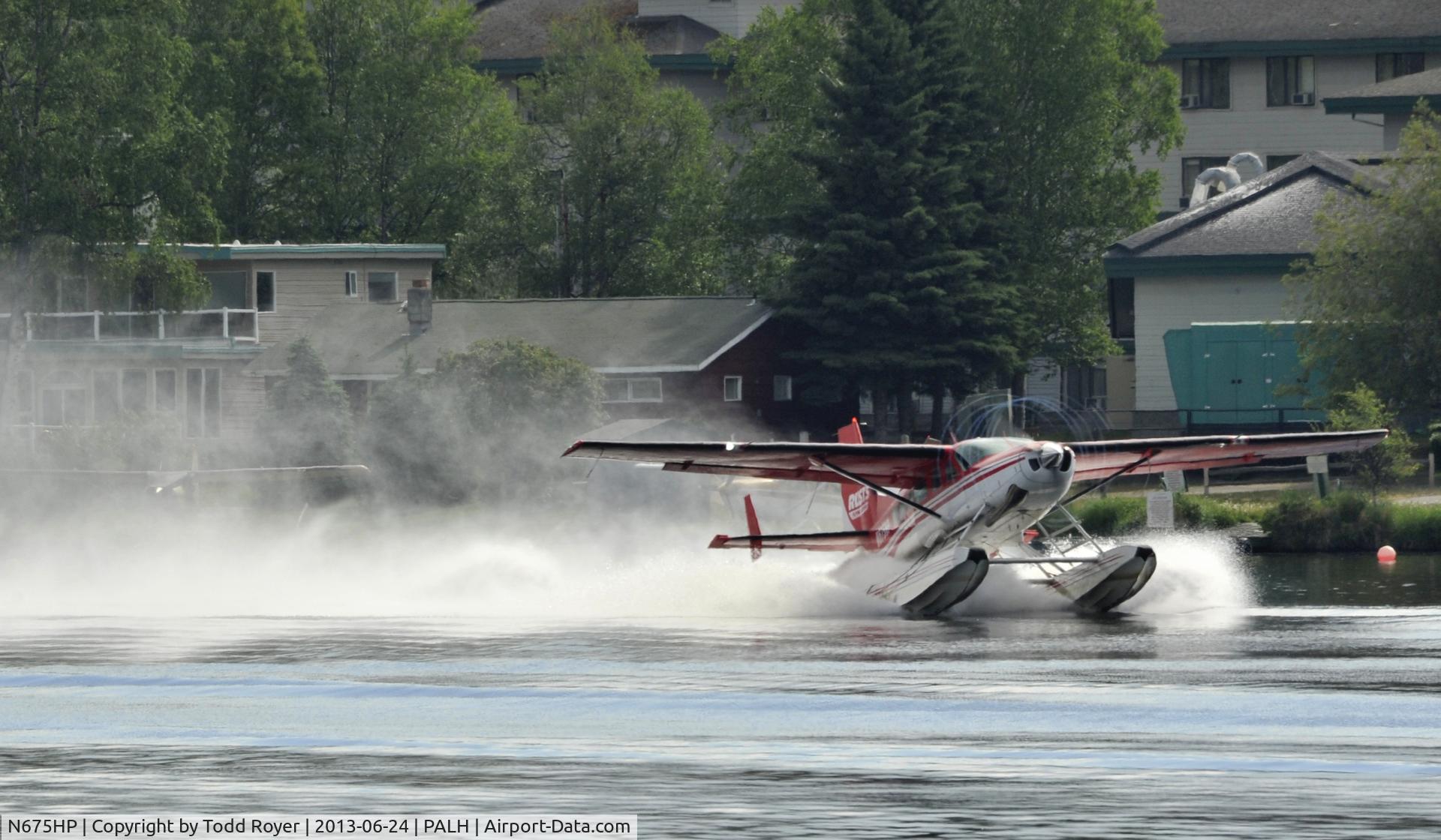 N675HP, 1998 Cessna 208 Caravan I C/N 20800289, Departing Lake Hood