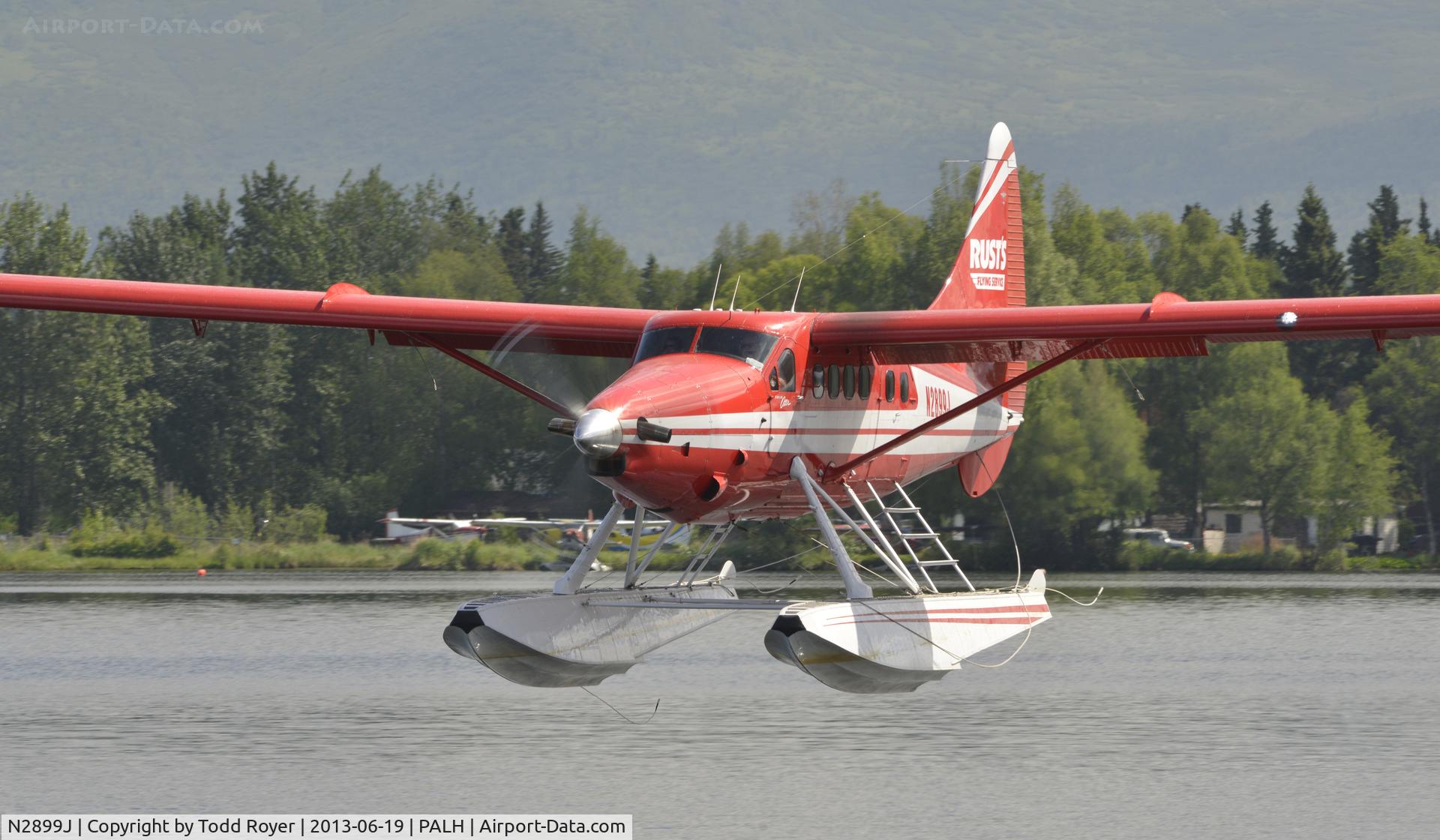 N2899J, 1961 De Havilland Canada DHC-3 Turbo Otter C/N 425, Departing Lake Hood