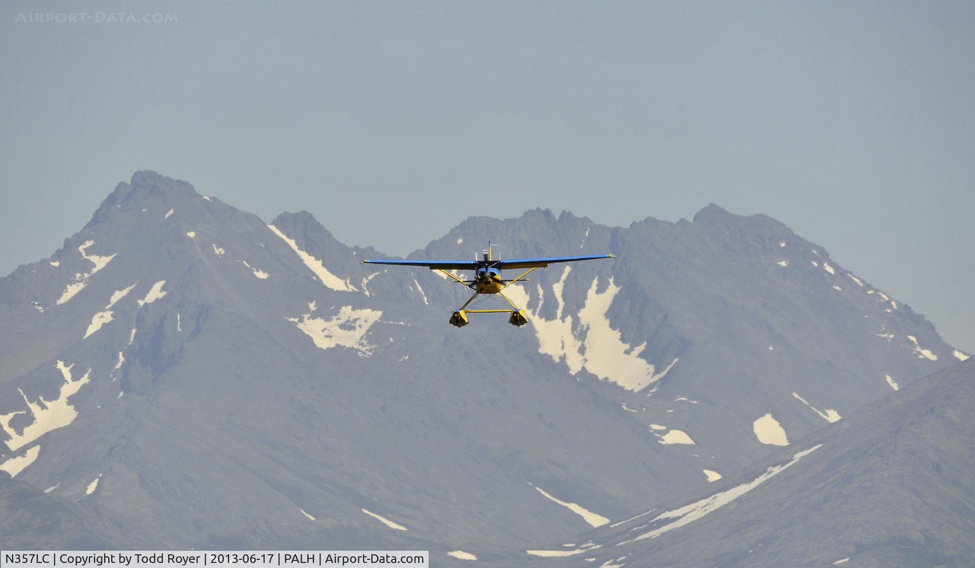 N357LC, 1981 Cessna A185F Skywagon 185 C/N 18504295, On final to Lake Hood
