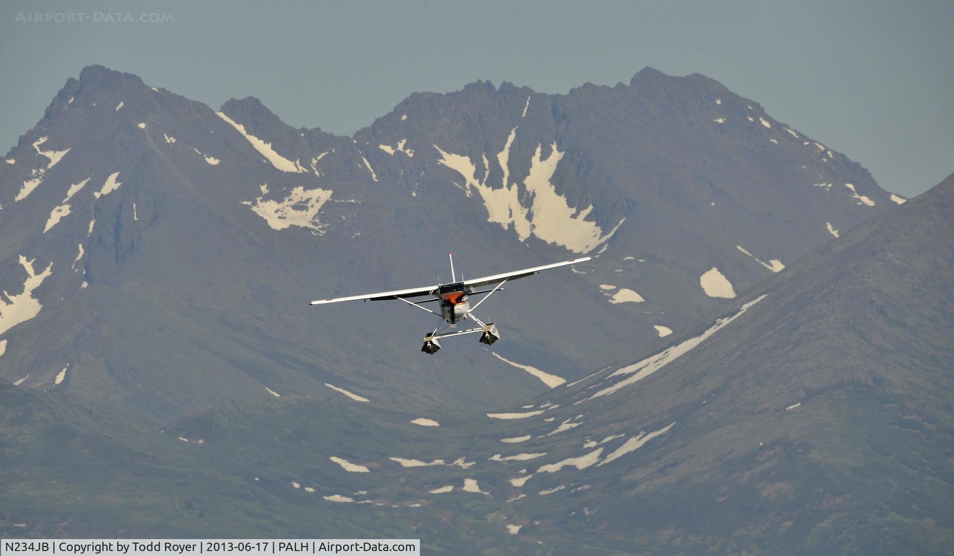N234JB, 1978 Cessna U206G Stationair C/N U20604511, On final to Lake Hood