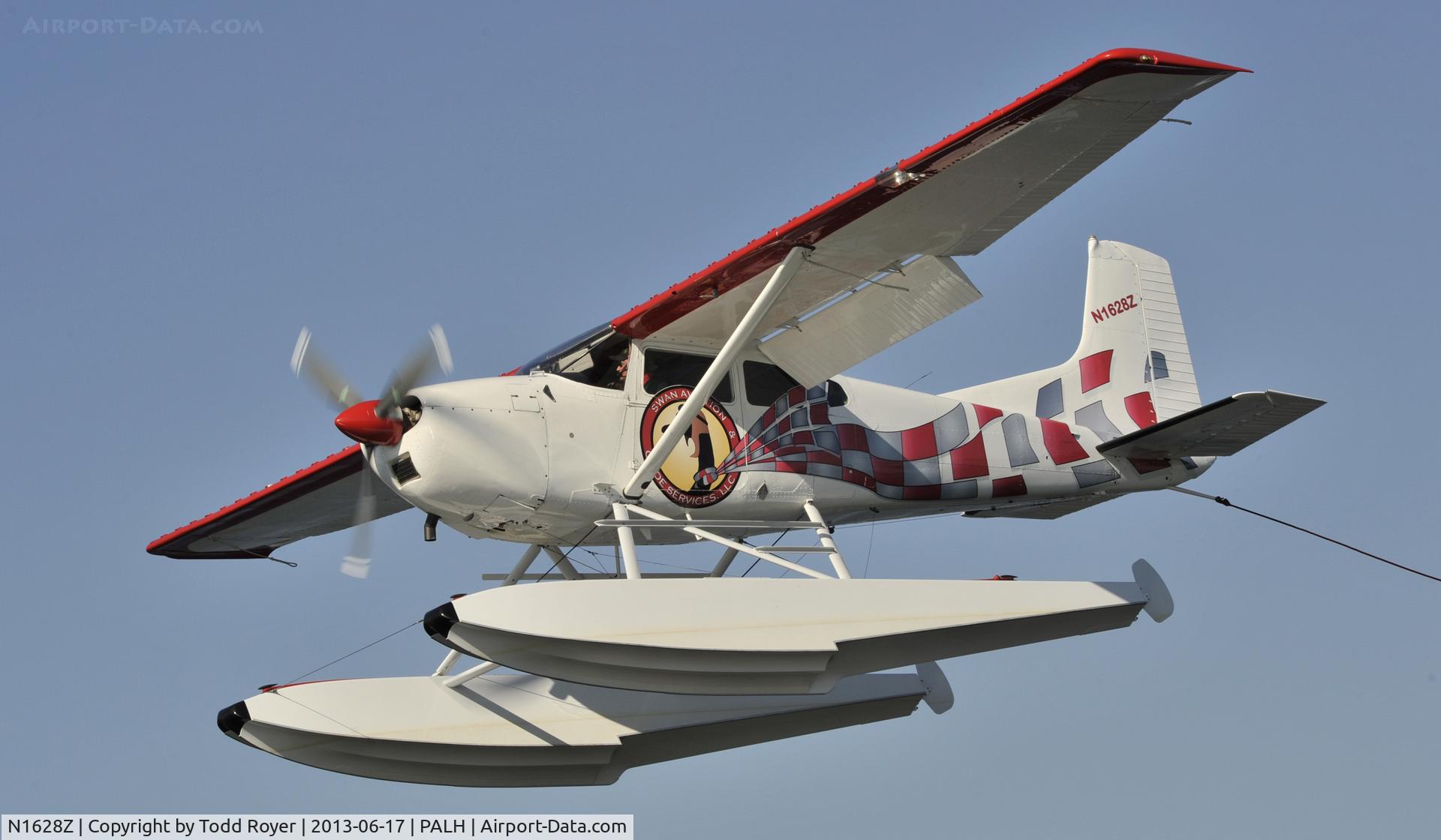 N1628Z, 1962 Cessna 185A Skywagon C/N 185-0428, Landing at Lake Hood