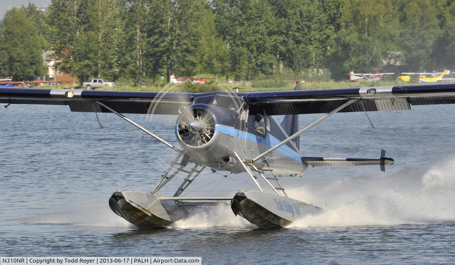 N310NR, 1952 De Havilland Canada DHC-2 Beaver Mk.1 (L20A) C/N 396, Departing Lake Hood