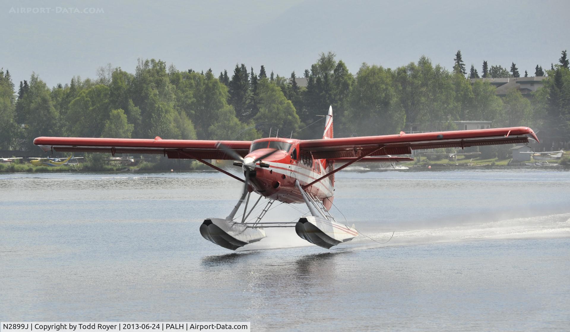 N2899J, 1961 De Havilland Canada DHC-3 Turbo Otter C/N 425, Departing Lake Hood