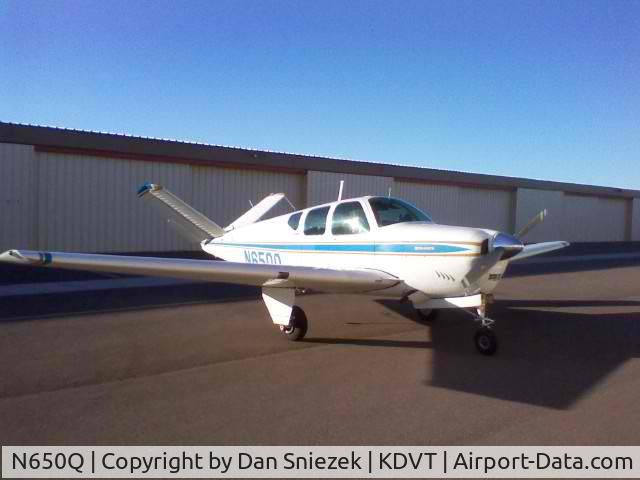 N650Q, 1958 Beech K35 Bonanza C/N D-5796, N650Q at her hangar