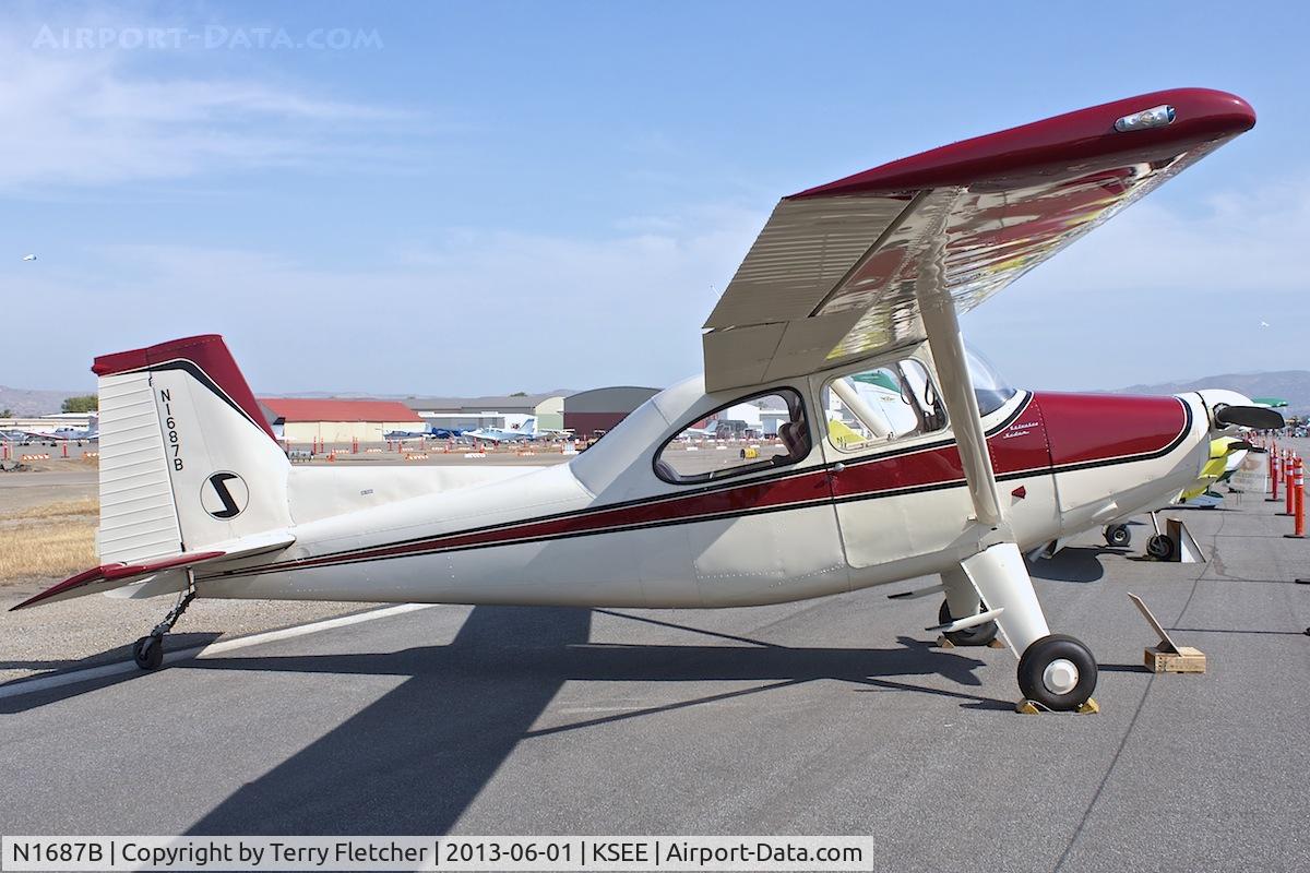 N1687B, 1949 Luscombe 11A Sedan C/N 11-193, At 2013 Wings Over Gillespie Airshow , San Diego , California
