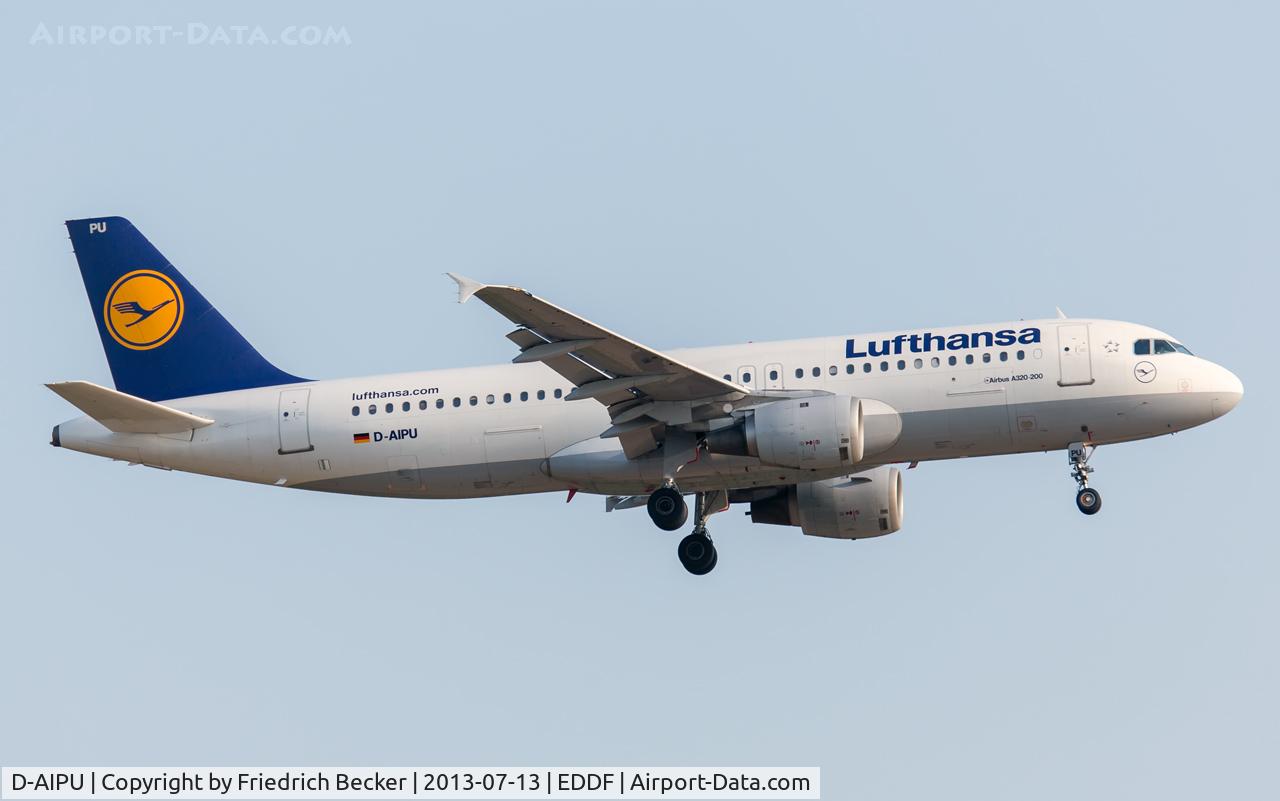 D-AIPU, 1990 Airbus A320-211 C/N 135, on final at Frankfurt