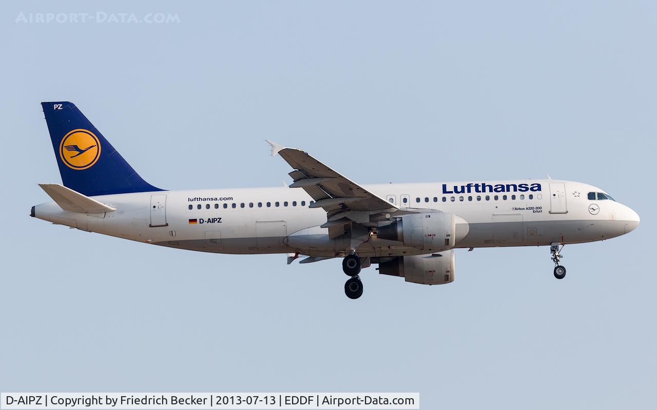 D-AIPZ, 1991 Airbus A320-211 C/N 162, on final at Frankfurt