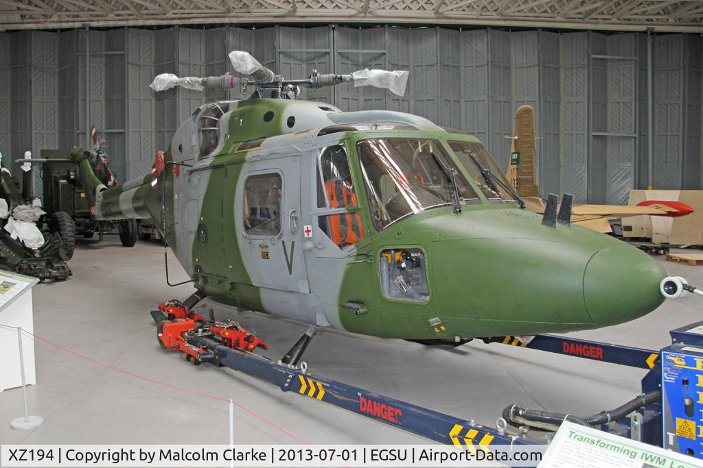 XZ194, 1978 Westland Lynx AH.7 C/N 096, Westland WG-13 Lynx AH7. At The Imperial War Museum Duxford, July 2013.
