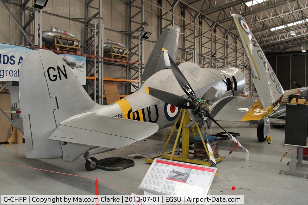 G-CHFP, 1952 Hawker Sea Fury T.20 C/N 41H/636070, Hawker Sea Fury T20. At The Imperial War Museum, Duxford July 2013.