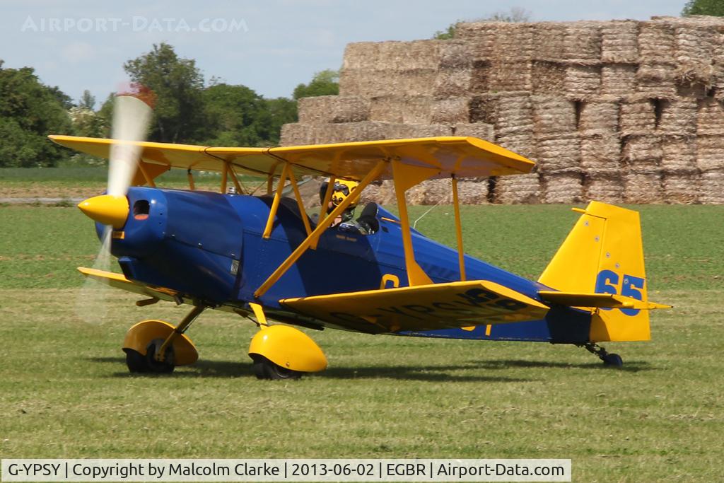 G-YPSY, 1988 Andreasson BA-4B C/N PFA 038-10352, Andreasson BA4B at The Real Aeroplane Company's Jolly June Jaunt, Breighton Airfield, June 2nd 2013.