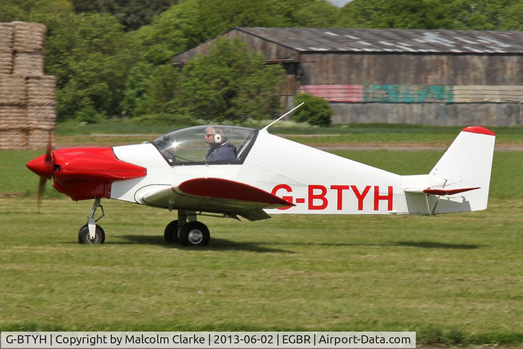 G-BTYH, 1993 Pottier P-80S C/N PFA 160-11121, Pottier P-80S at The Real Aeroplane Club's Jolly June Jaunt, Breighton Airfield, 2013.