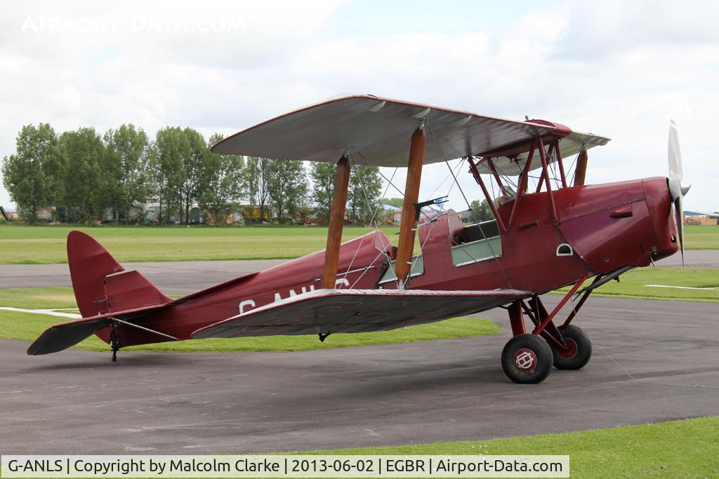 G-ANLS, 1944 De Havilland DH-82A Tiger Moth II C/N 85862, De Havilland DH-82A Tiger Moth II at The Real Aeroplane Club's Jolly June Jaunt, Breighton Airfield, 2013.