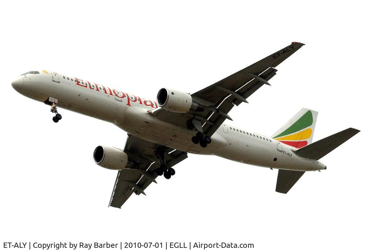 ET-ALY, 1997 Boeing 757-231 C/N 28480, ET-ALY   Boeing 757-231 [28480] (Ethiopian Airlines) Home~G 01/07/2010 On approach 27R . Now registered N989FD with Federal Express.