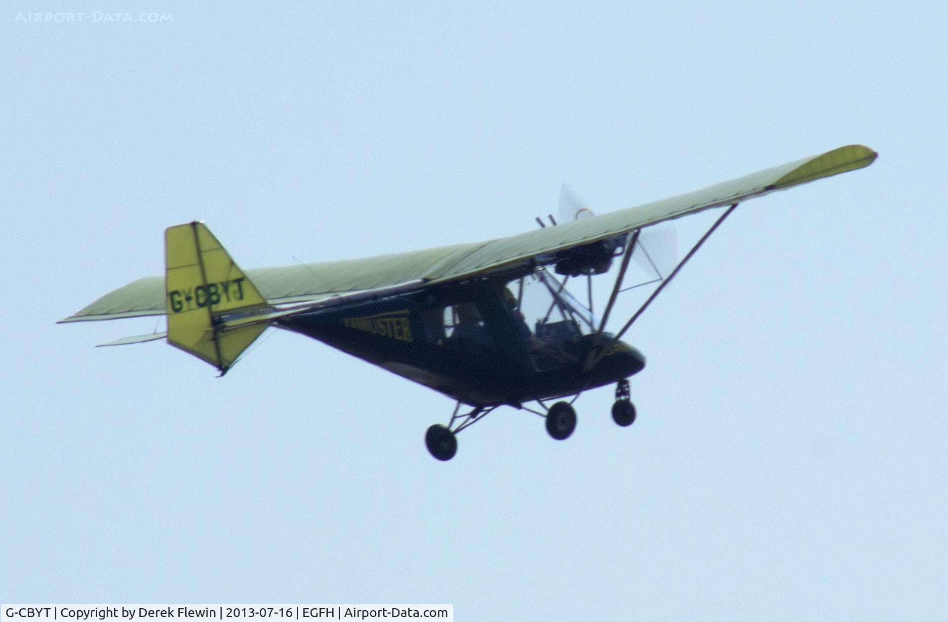 G-CBYT, 2002 Thruster T600N 450 C/N 0102-T600N-072, Visiting Thruster T600N 450, pulling out from runway 28 at EGFH.