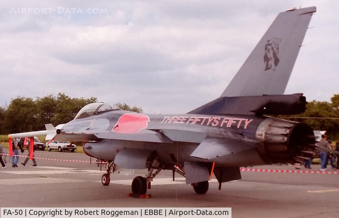 FA-50, 1980 SABCA F-16A Fighting Falcon C/N 6H-50, Special colors.50 years 350 squadron.
1991-07