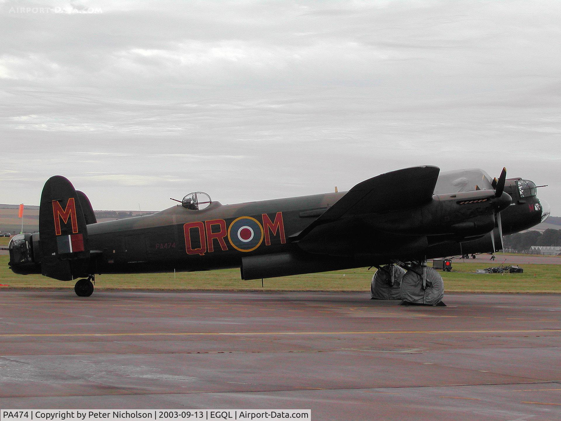 PA474, 1945 Avro 683 Lancaster B1 C/N VACH0052/D2973, Lancaster I of the Royal Air Force's Battle of Britain Memorial Flight at RAF Coningsby on display at the 2003 RAF Leuchars Airshow.