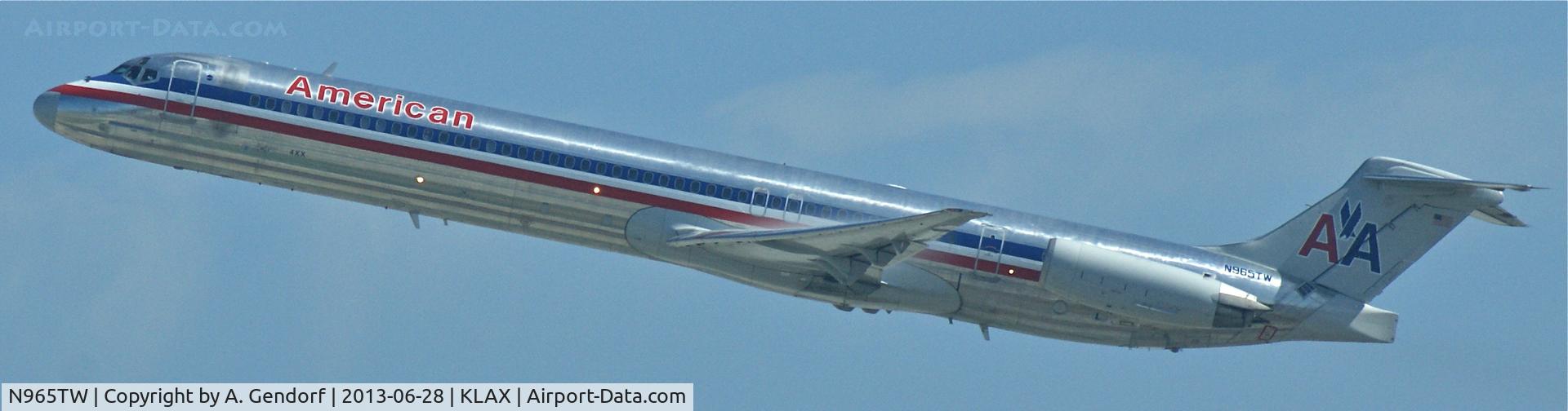 N965TW, 1999 McDonnell Douglas MD-83 (DC-9-83) C/N 53615, American Airlines, seen here departing at Los Angeles Int´l(KLAX)