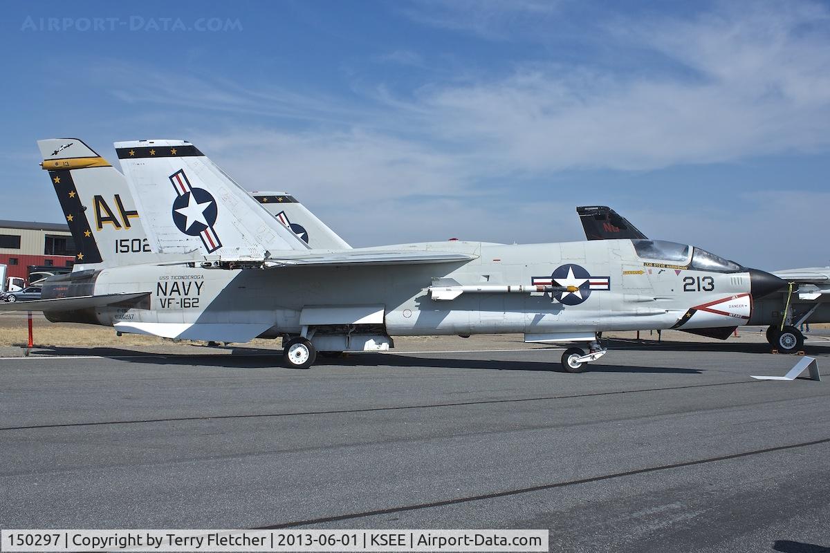 150297, Vought F-8J Crusader C/N Not found 150297, At 2013 Wings Over Gillespie Airshow in San Diego , California