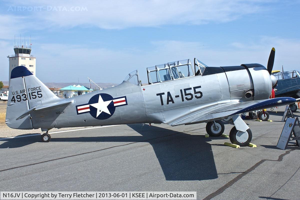 N16JV, 1949 North American T-6G Texan C/N 168-259, At 2013 Wings Over Gillespie Airshow in San Diego , California