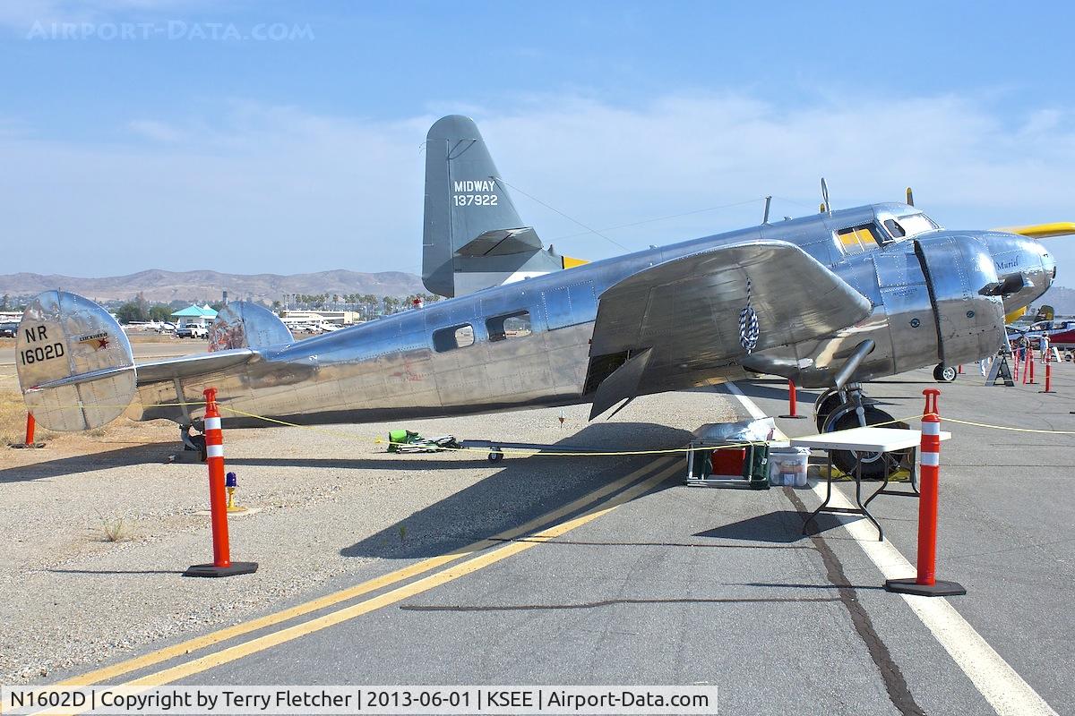N1602D, 1935 Lockheed Electra 10-E C/N 1042, At 2013 Wings Over Gillespie Airshow in San Diego , California