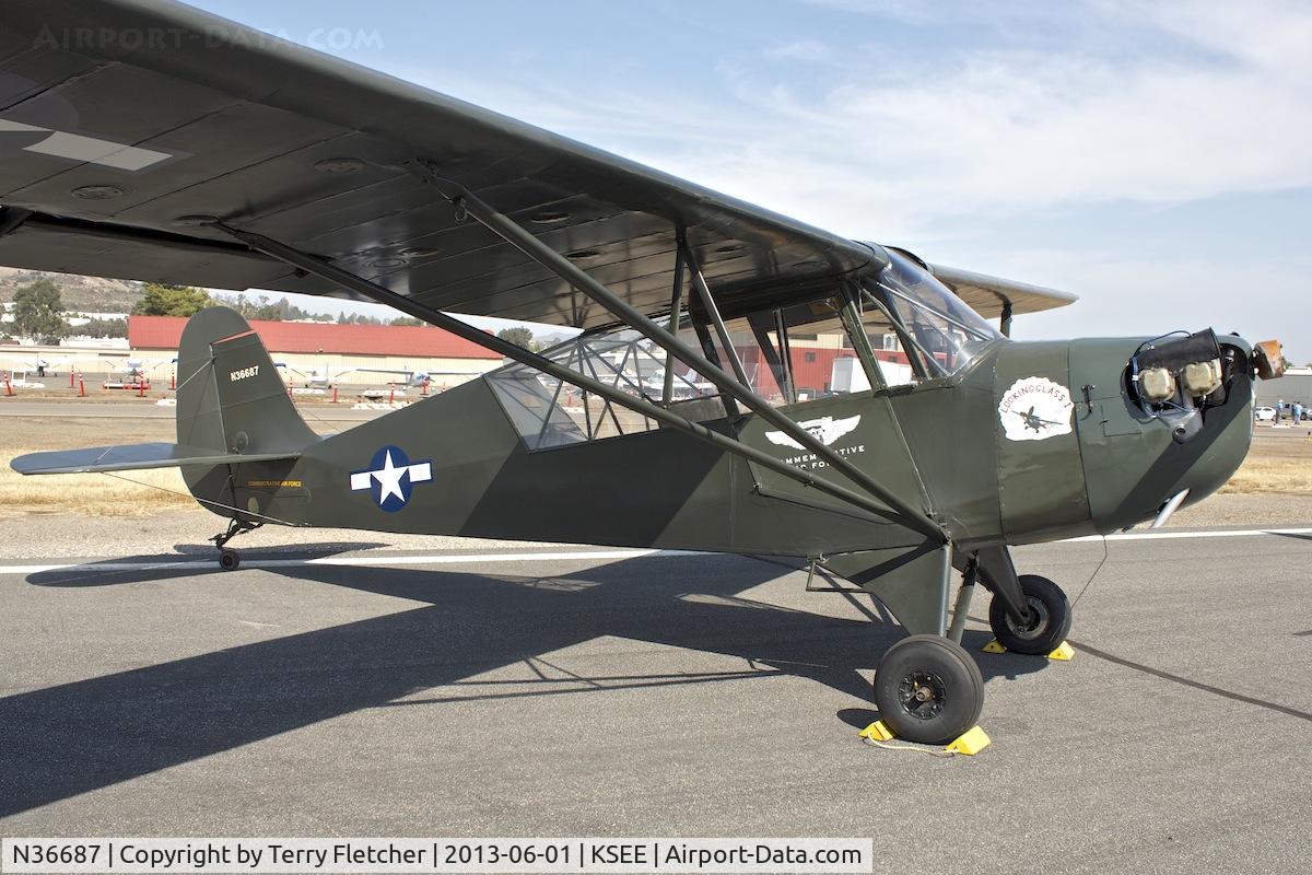 N36687, 1941 Aeronca 65-TAC C/N L1441TA, At 2013 Wings Over Gillespie Airshow in San Diego , California