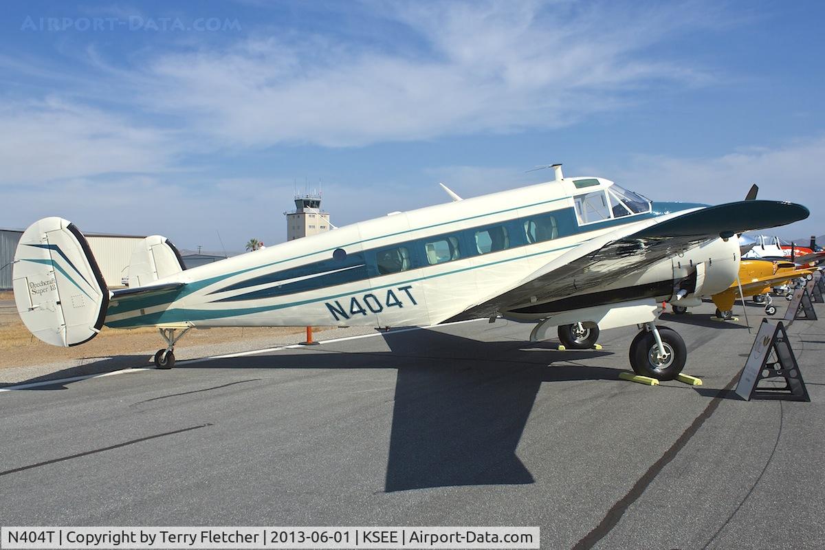 N404T, 1959 Beech E18S-9700 Twin Beech C/N BA-432, At 2013 Wings Over Gillespie Airshow in San Diego , California
