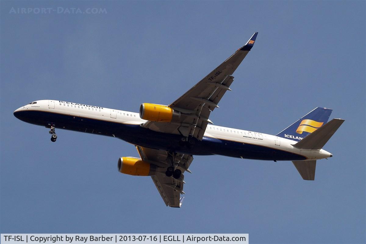 TF-ISL, 1991 Boeing 757-223 C/N 25295, Boeing 757-223 [25295] (Icelandair) Home~G 16/07/2013. On approach 27R.