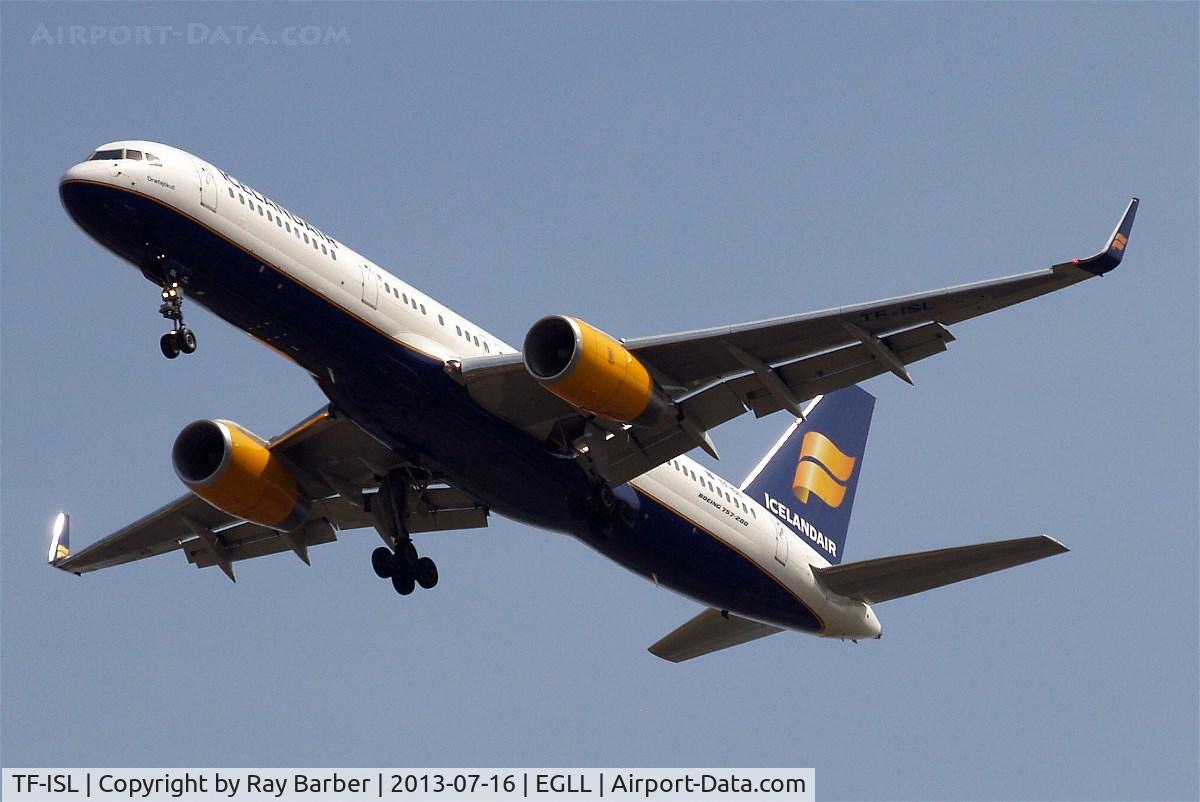 TF-ISL, 1991 Boeing 757-223 C/N 25295, Boeing 757-223 [25295] (Icelandair) Home~G 16/07/2013. On approach 27R.
