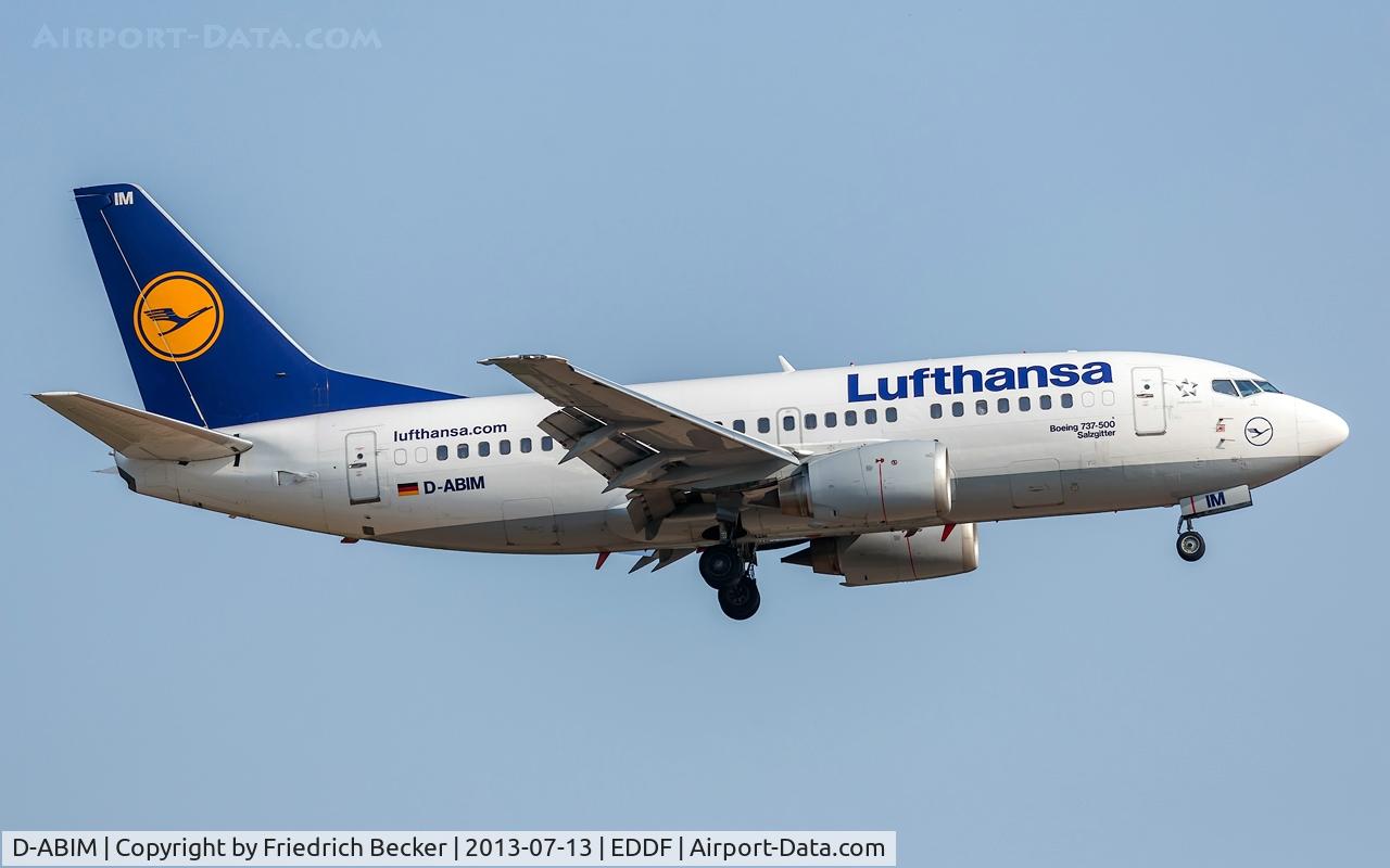 D-ABIM, 1991 Boeing 737-530 C/N 24937, on final at Frankfurt