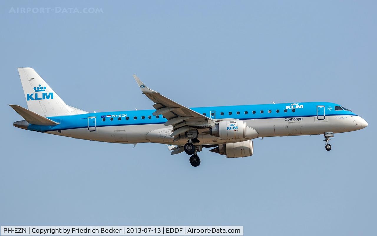 PH-EZN, 2010 Embraer 190LR (ERJ-190-100LR) C/N 19000342, on final at Frankfurt