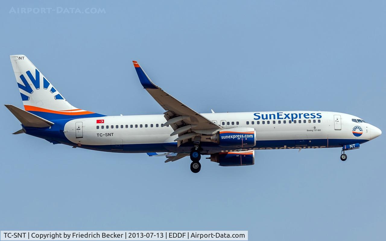 TC-SNT, 2010 Boeing 737-8HC C/N 40755, on final at Frankfurt