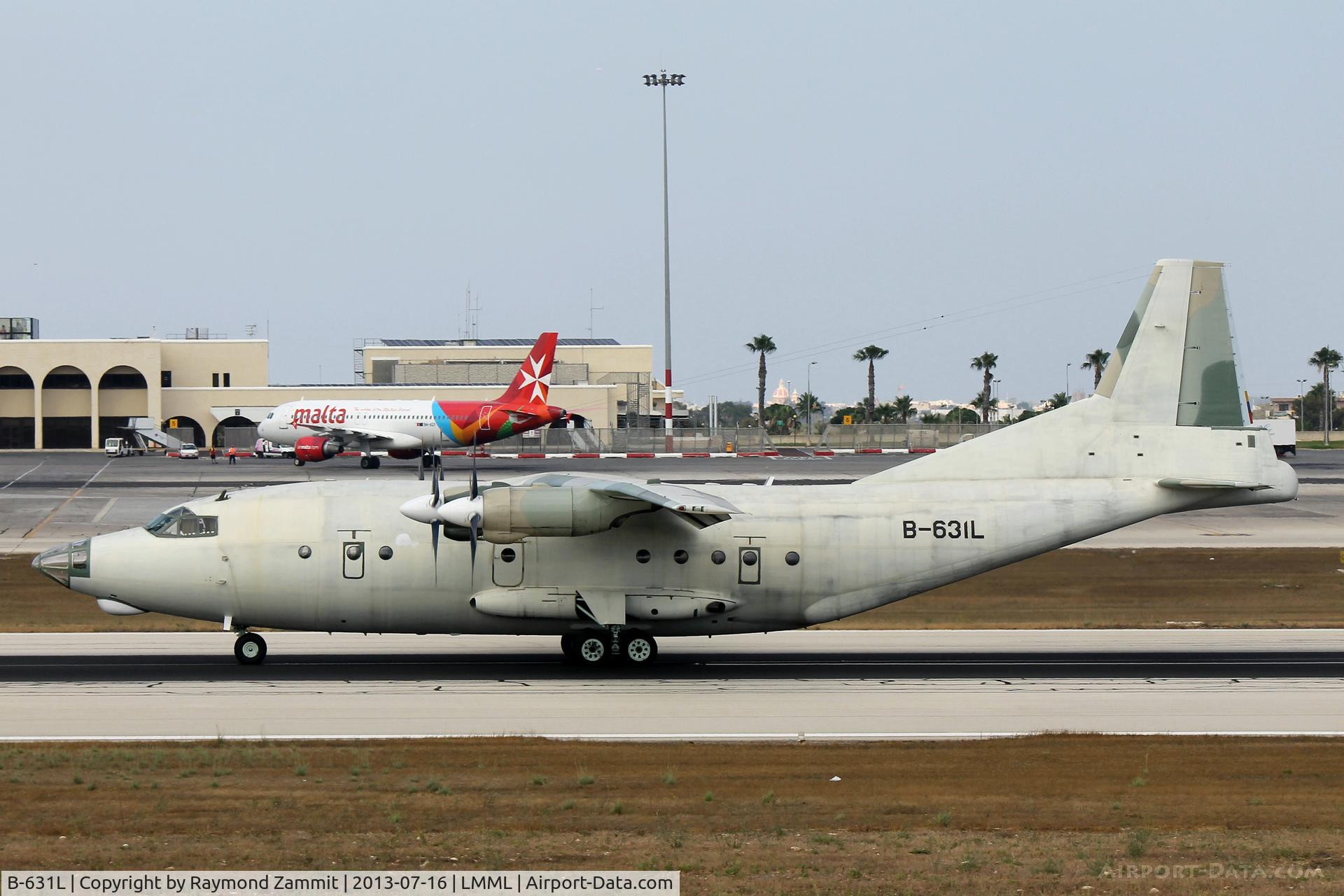 B-631L, Shaanxi Y-8F-200W Pegasus C/N F631, Shaanxi Y-8 B-631L passed through Malta on their delivery flight to the Venezuelian Air Force. Very rare indeed!!