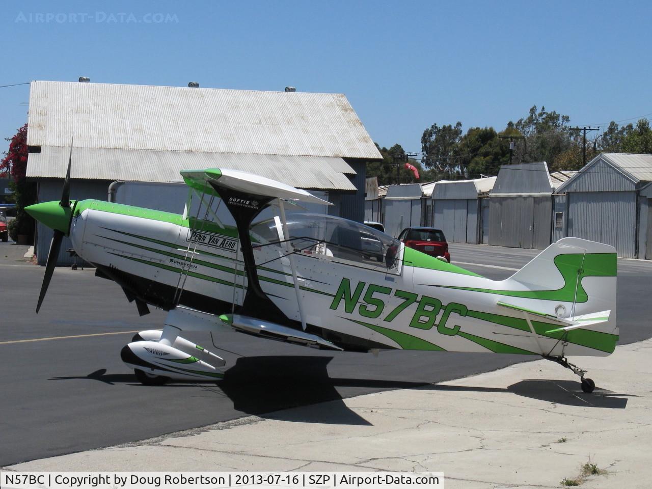 N57BC, 2001 Aviat Pitts S-2C Special C/N 6042, 2001 Aviat S-2C PITTS SPECIAL, Lycoming AEIO-540, Bill Cornick's airshow ride, full inverted systems, 4 ailerons, symmetrical wing airfoils, three-blade CS prop, sponsor logos