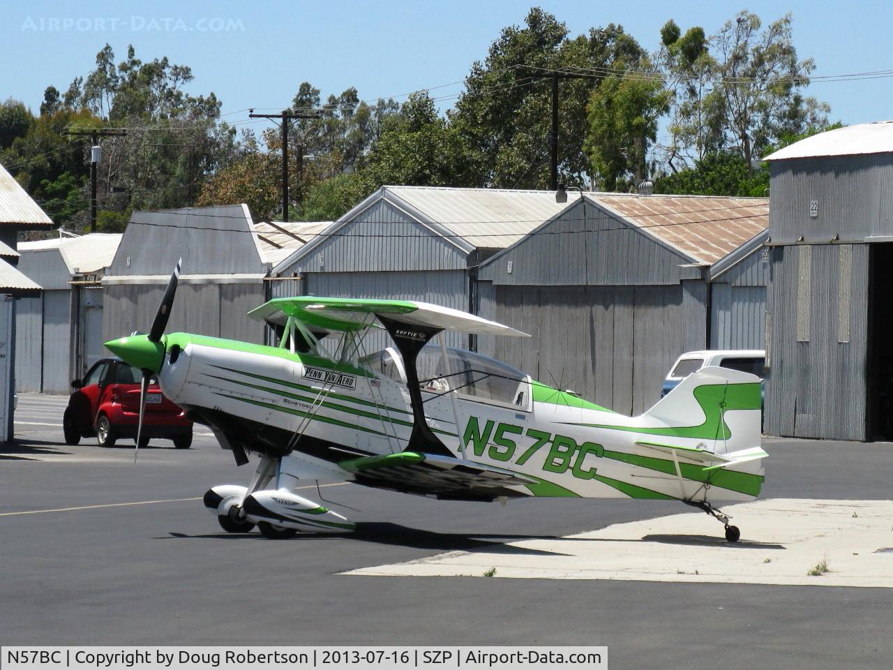 N57BC, 2001 Aviat Pitts S-2C Special C/N 6042, 2001 Aviat S-2C PITTS SPECIAL, Lycoming AEIO-540, Bill Cornick's airshow ride, full inverted systems, four ailerons, symmetrical wing airfoils, three-blade CS prop