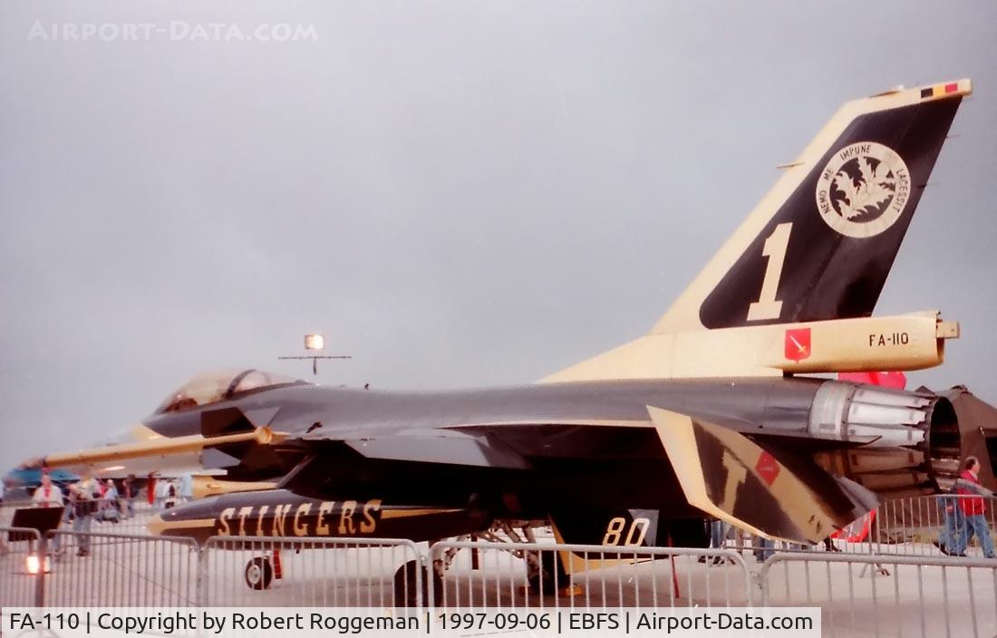 FA-110, SABCA F-16AM Fighting Falcon C/N 6H-110, F-16A.80 years  1 squadron.