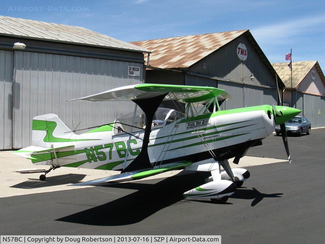 N57BC, 2001 Aviat Pitts S-2C Special C/N 6042, 2001 Aviat S-2C PITTS SPECIAL, Lycoming AEIO-540, Bill Cornick's airshow ride, full inverted systems, four ailerons, symmetrical wing airfoils, three-blade CS prop