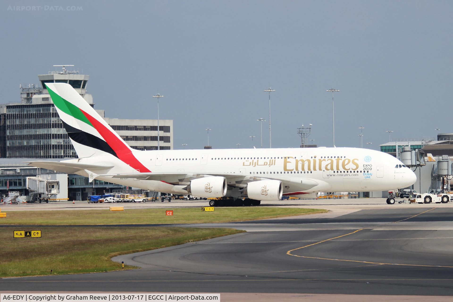 A6-EDY, 2012 Airbus A380-861 C/N 106, About to depart.