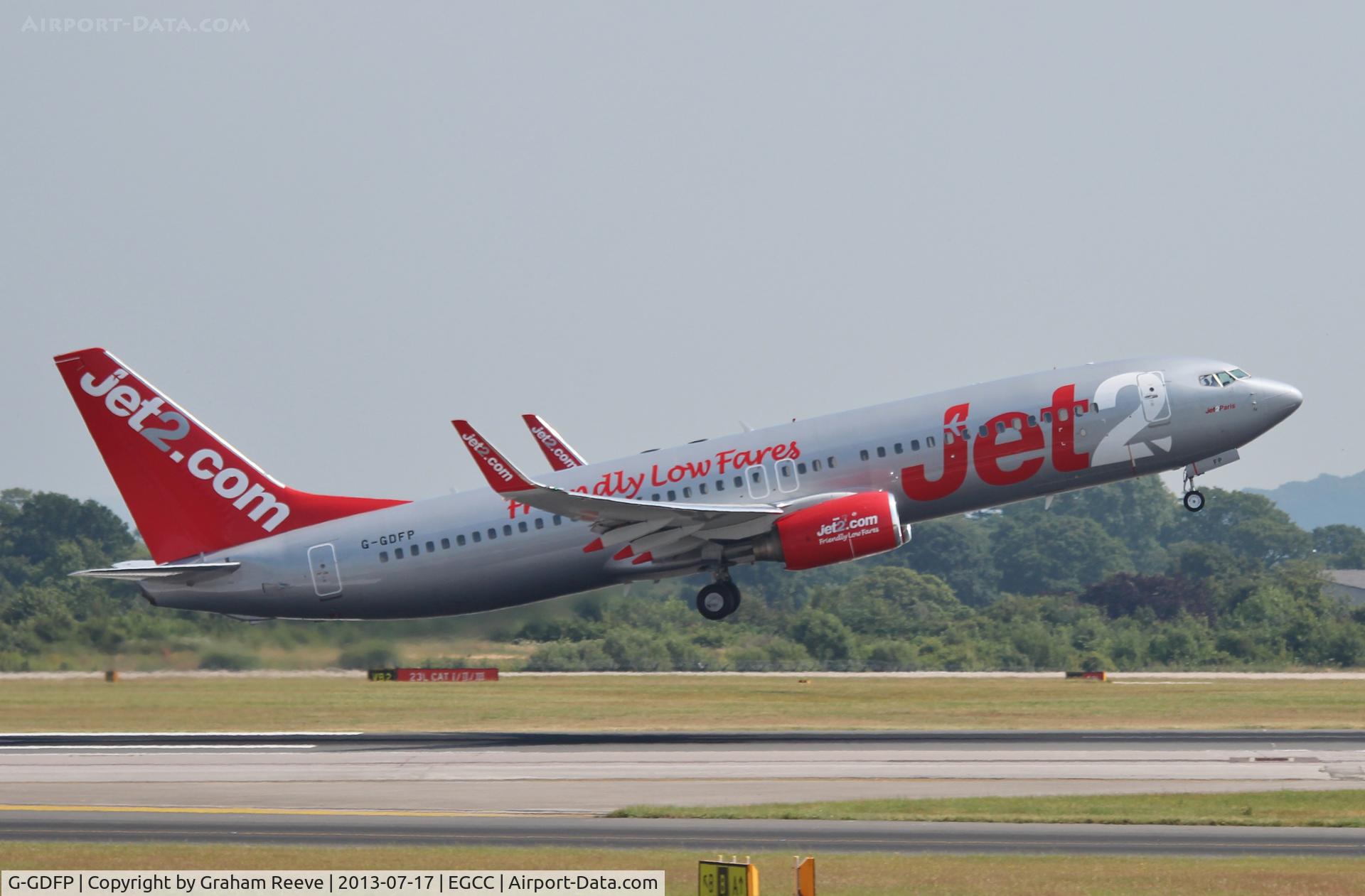 G-GDFP, 1998 Boeing 737-8Z9 C/N 28177, Just departing from Manchester.