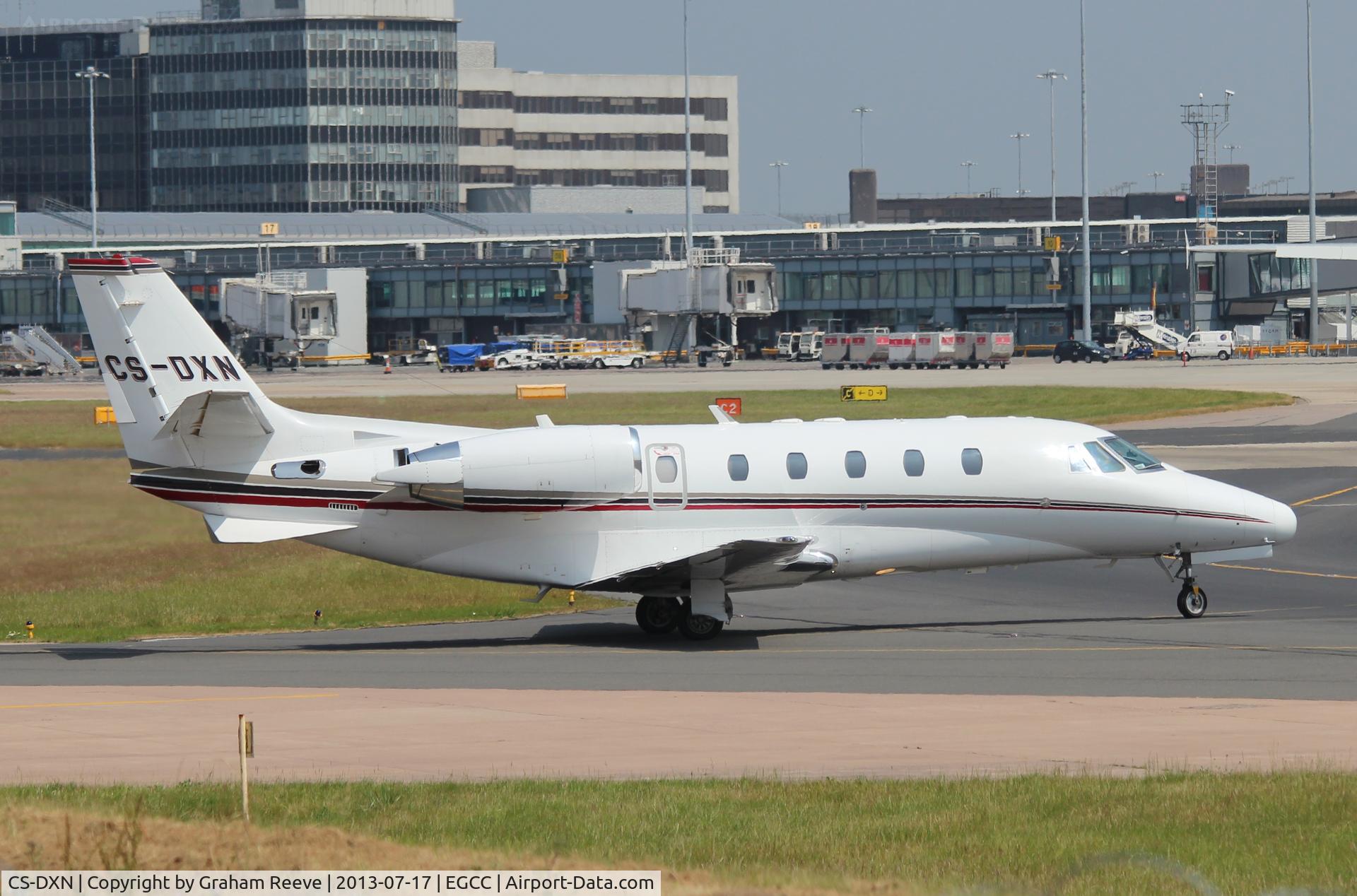 CS-DXN, 2007 Cessna 560XL Citation XLS C/N 560-5685, About to depart from Manchester.