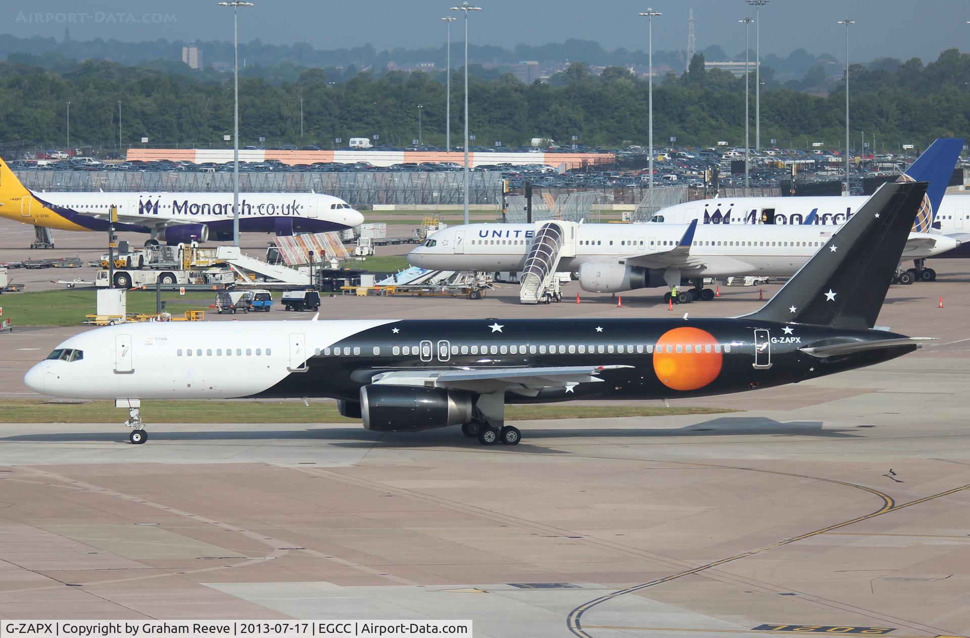 G-ZAPX, 2000 Boeing 757-256 C/N 29309, About to depart.