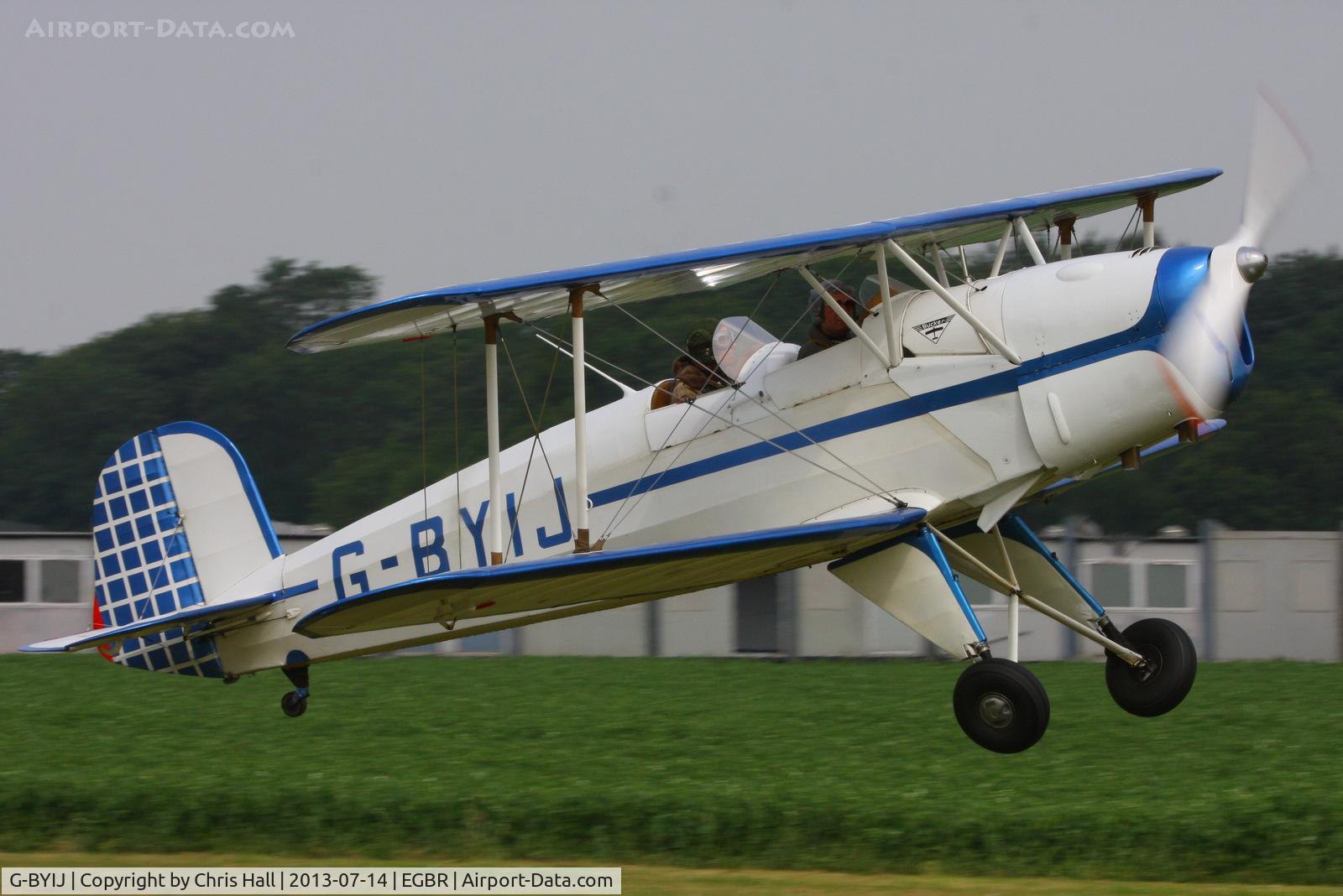G-BYIJ, 1954 CASA 1-131E Series 2000 C/N 2110, at the Real Aeroplane Club's Wings & Wheels fly-in, Breighton
