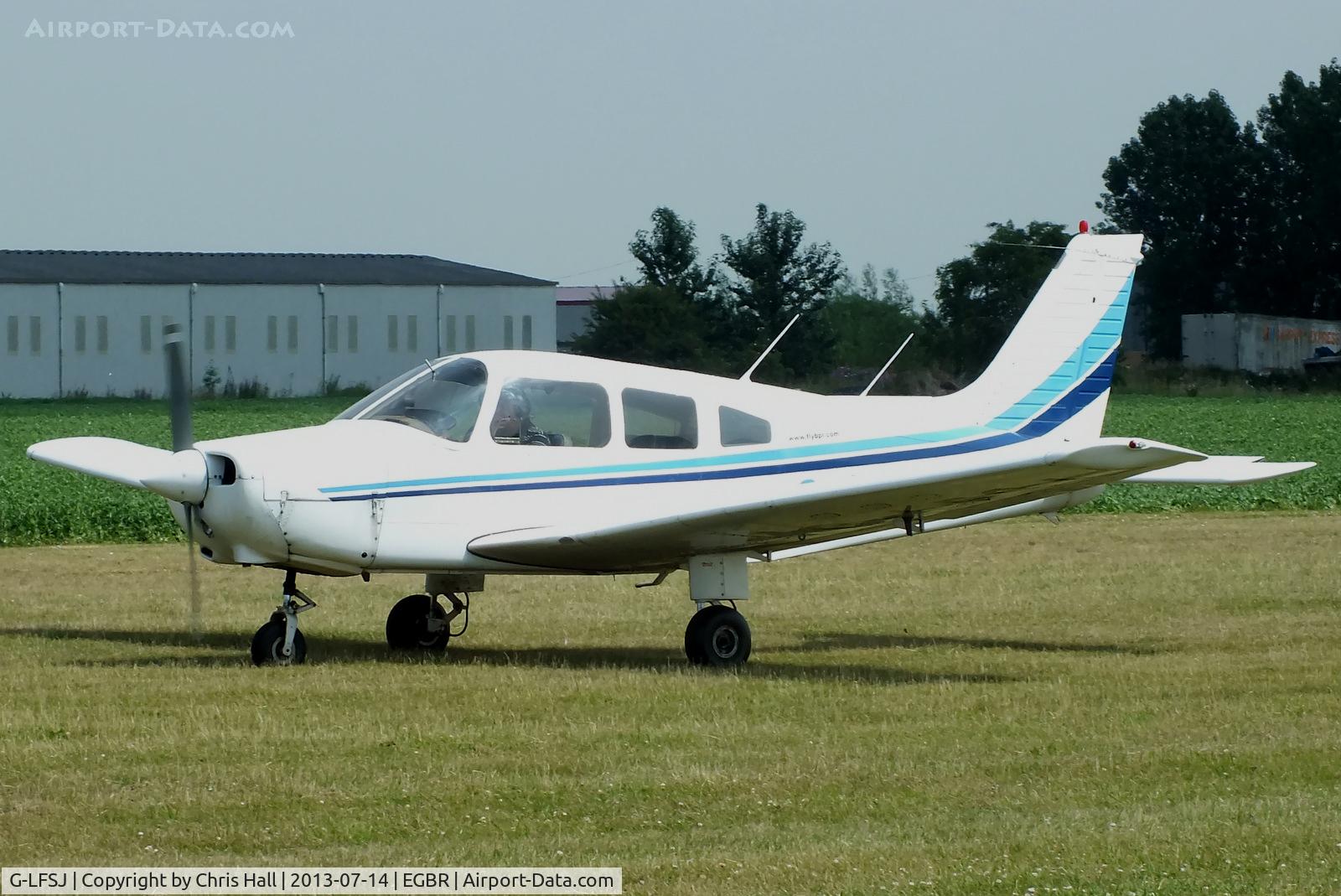 G-LFSJ, 1979 Piper PA-28-161 Cherokee Warrior II C/N 28-7916536, at the Real Aeroplane Club's Wings & Wheels fly-in, Breighton