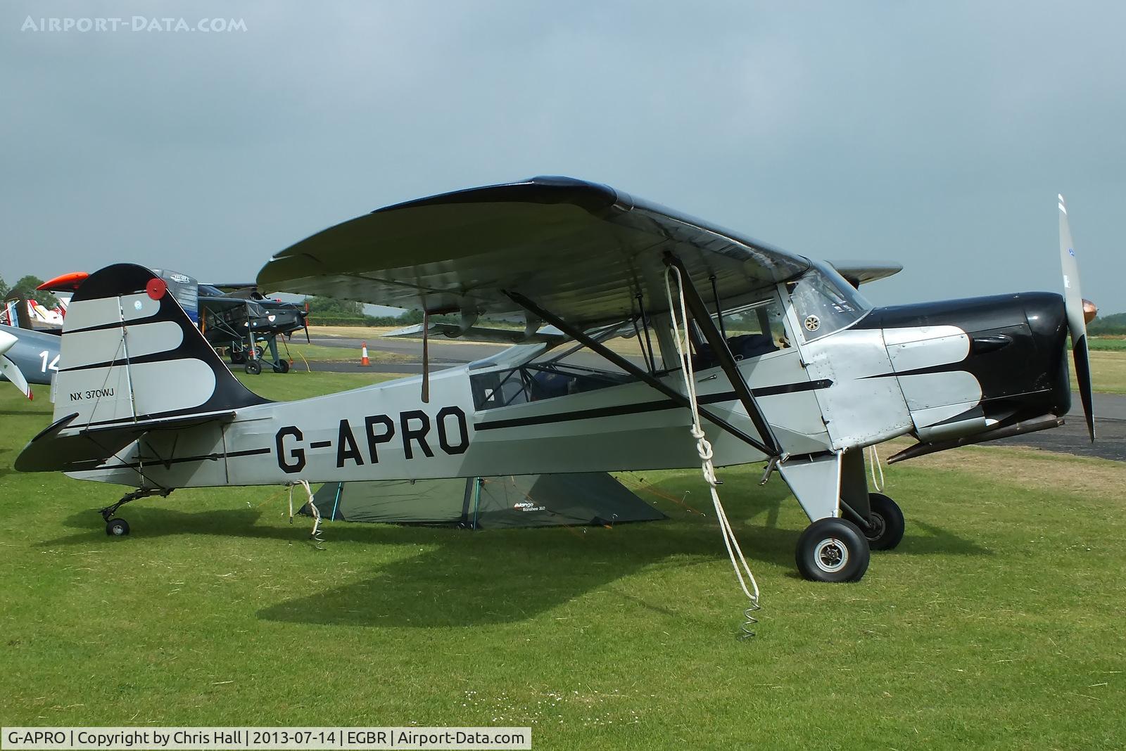 G-APRO, 1952 Auster 6A Tugmaster C/N WJ370, at the Real Aeroplane Club's Wings & Wheels fly-in, Breighton