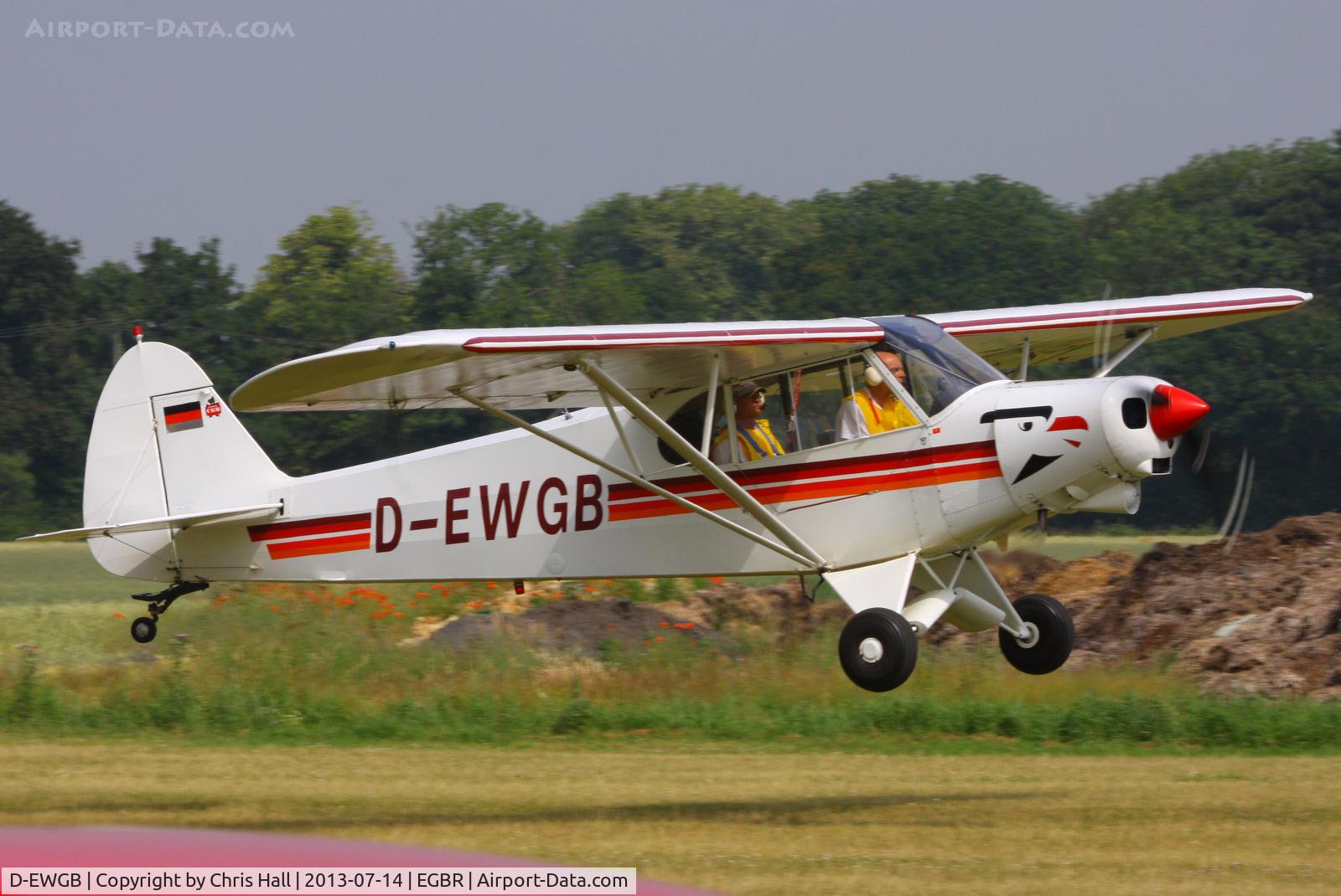 D-EWGB, 1960 Piper PA-18-150 Super Cub Super Cub C/N 18-7442, at the Real Aeroplane Club's Wings & Wheels fly-in, Breighton
