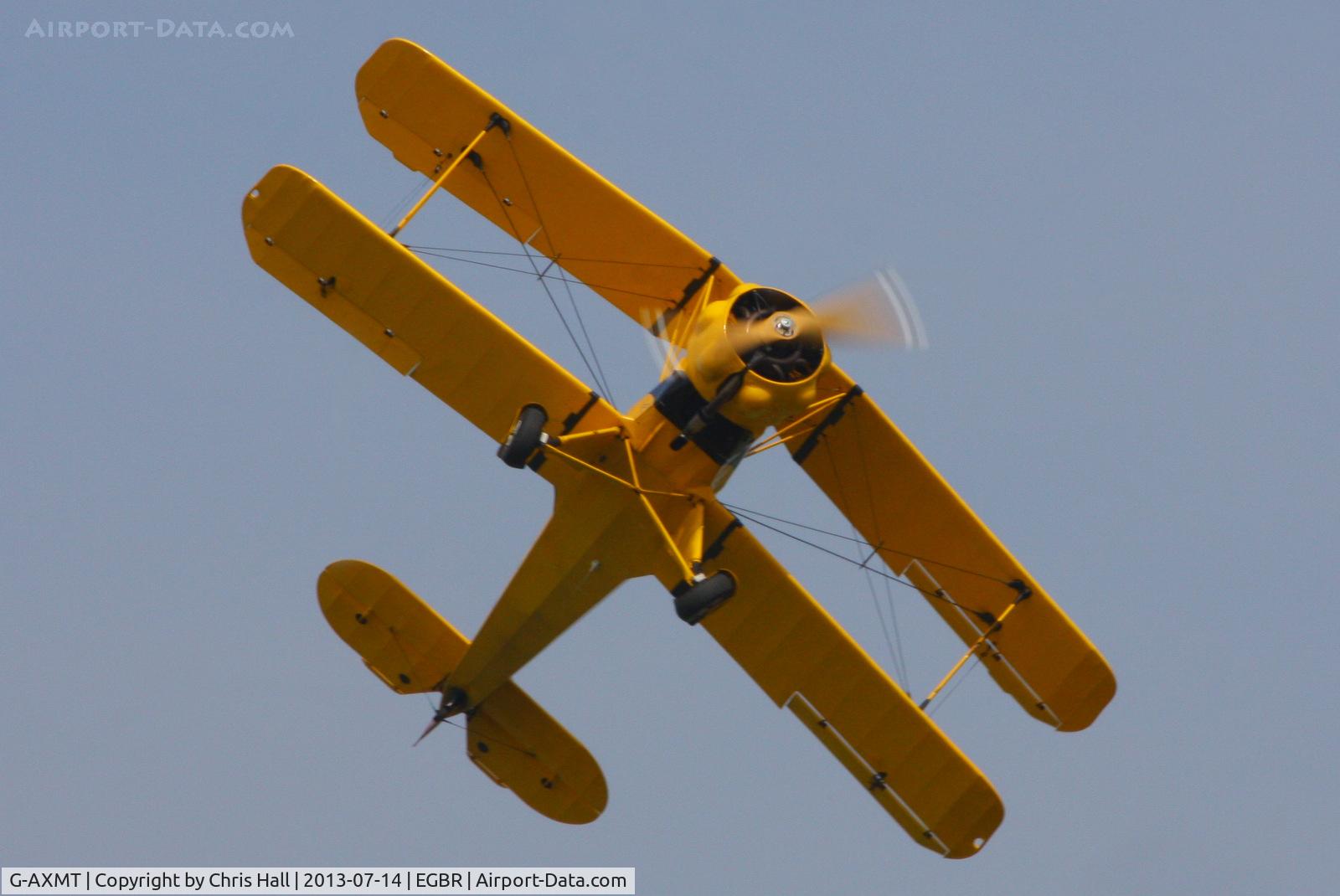 G-AXMT, 1938 Bucker Bu-133C Jungmeister C/N 46, at the Real Aeroplane Club's Wings & Wheels fly-in, Breighton