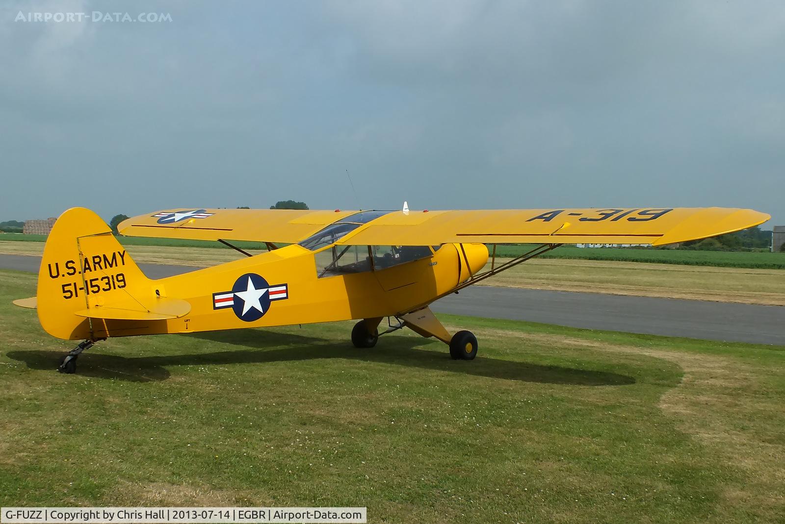 G-FUZZ, 1951 Piper L-18C Super Cub (PA-18-95) C/N 18-1016, at the Real Aeroplane Club's Wings & Wheels fly-in, Breighton