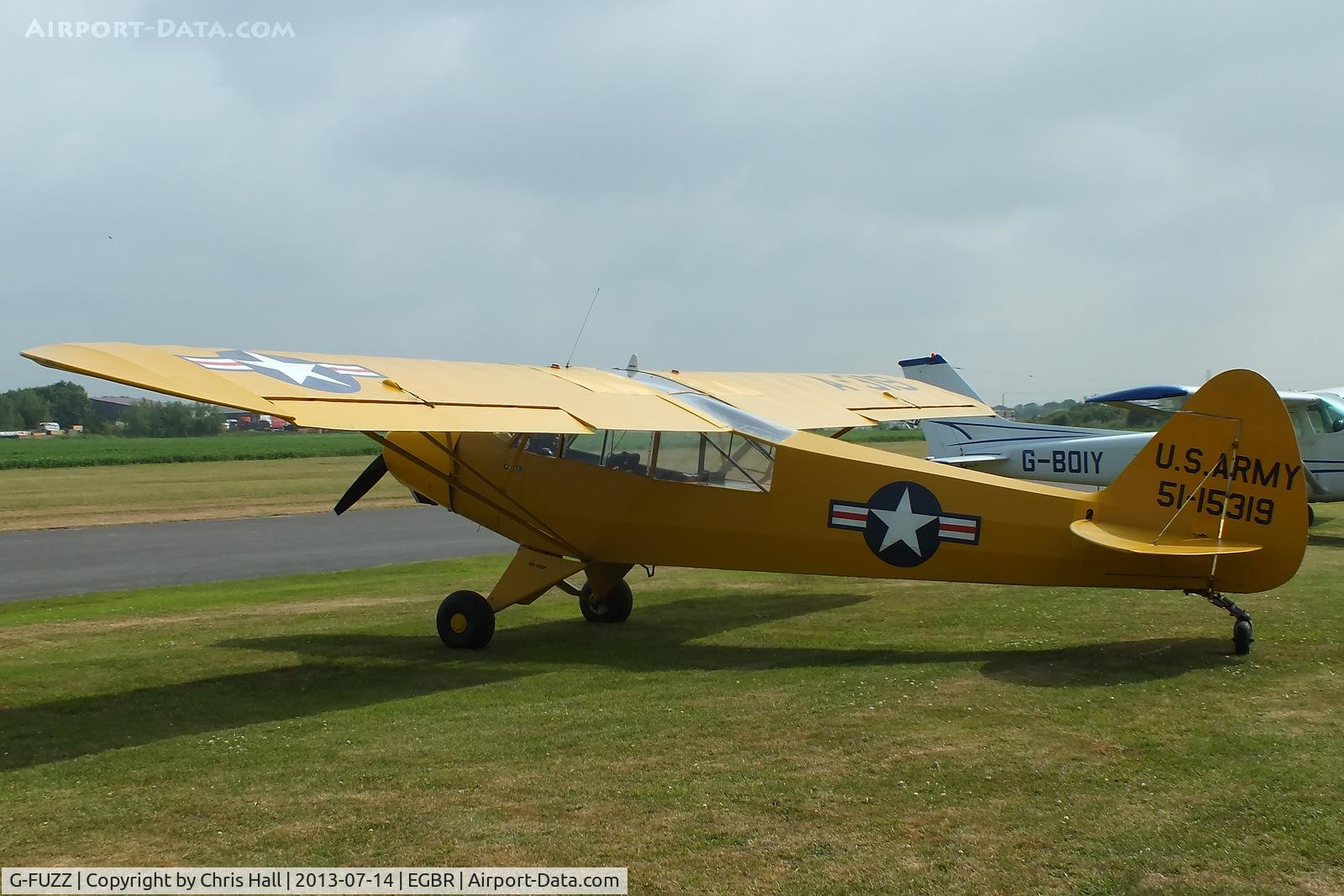 G-FUZZ, 1951 Piper L-18C Super Cub (PA-18-95) C/N 18-1016, at the Real Aeroplane Club's Wings & Wheels fly-in, Breighton