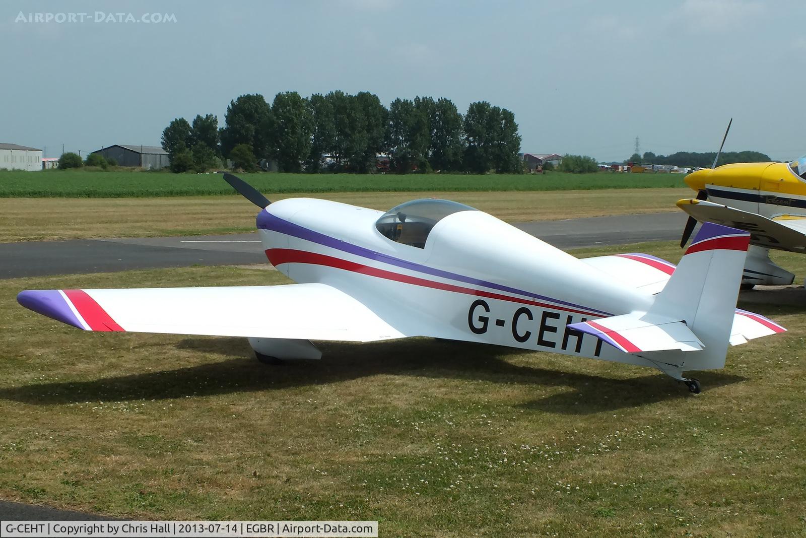 G-CEHT, 2006 Rand KR-2 C/N PFA 129-14288, at the Real Aeroplane Club's Wings & Wheels fly-in, Breighton